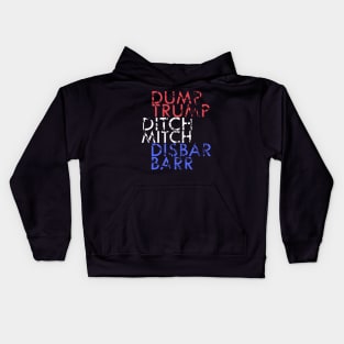 Vintage Dump Trump Ditch Mitch Disbar Barr Anti Trump Kids Hoodie